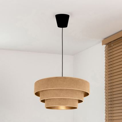 Brilagi - Luster na lanku LUNETA 1xE27/60W/230V pr. 40 cm béžová/zlatá