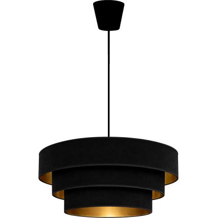 Brilagi - Luster na lanku LUNETA 1xE27/60W/230V pr. 40 cm čierna/zlatá