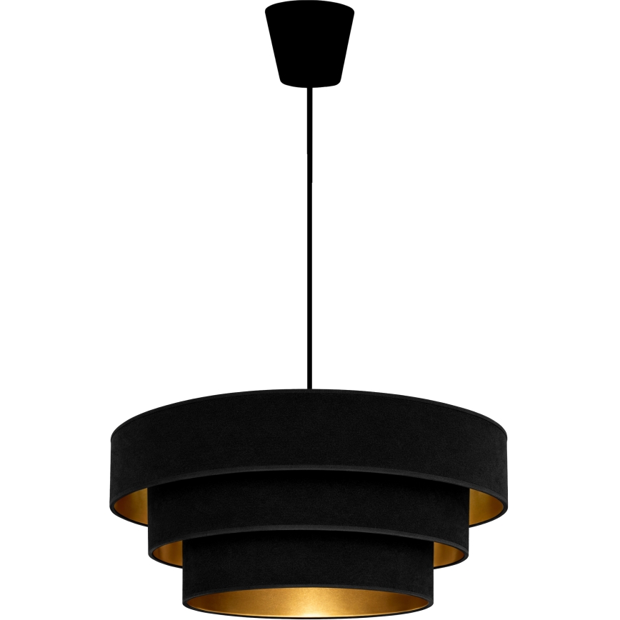 Brilagi - Luster na lanku LUNETA 1xE27/60W/230V pr. 40 cm čierna/zlatá