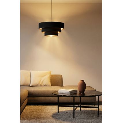 Brilagi - Luster na lanku LUNETA 1xE27/60W/230V pr. 40 cm čierna/zlatá