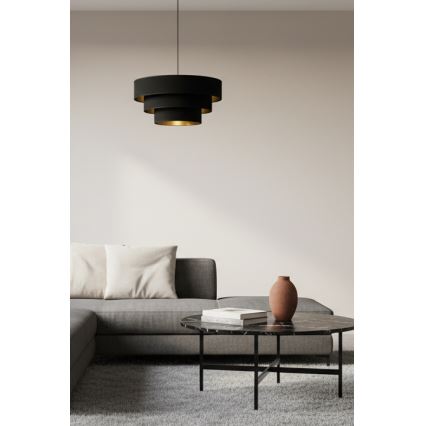 Brilagi - Luster na lanku LUNETA 1xE27/60W/230V pr. 40 cm čierna/zlatá