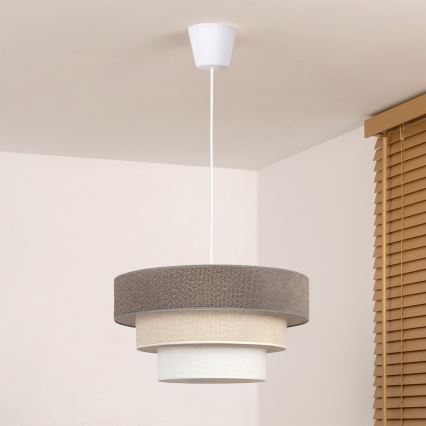 Brilagi - Luster na lanku LUNETA 1xE27/60W/230V pr. 40 cm šedá/krémová/biela