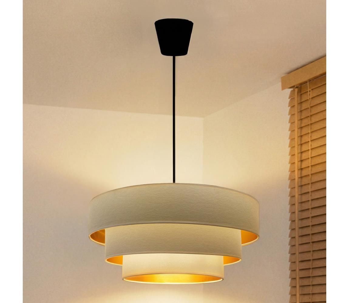 Brilagi - Luster na lanku LUNETA 1xE27/60W/230V priemer 40 cm krémová/zlatá 8590828052104