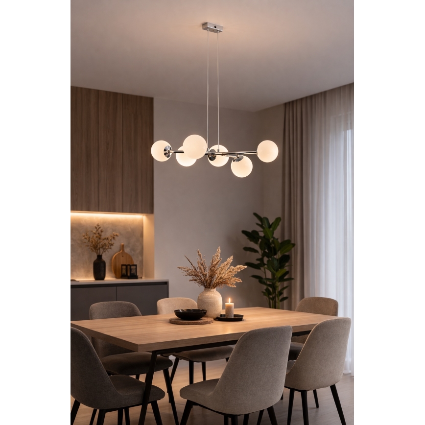 Brilagi - Luster na lanku MALONY 6xE14/20W/230V lesklý chróm