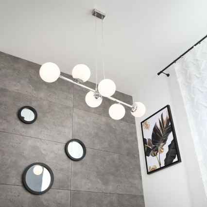 Brilagi - Luster na lanku MALONY 6xE14/20W/230V lesklý chróm