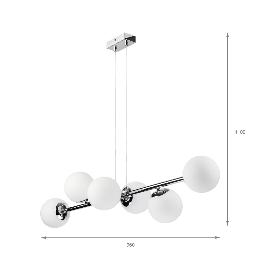 Brilagi - Luster na lanku MALONY 6xE14/20W/230V lesklý chróm