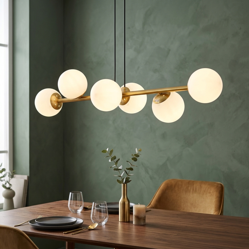 Brilagi - Luster na lanku MALONY 6xE14/20W/230V zlatá