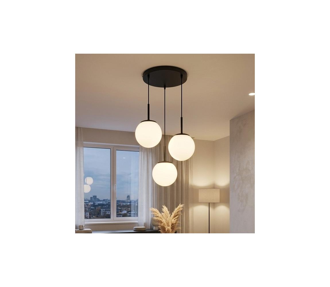 Brilagi - Luster na lanku MILO 3xE27/60W/230V čierny 60-005B