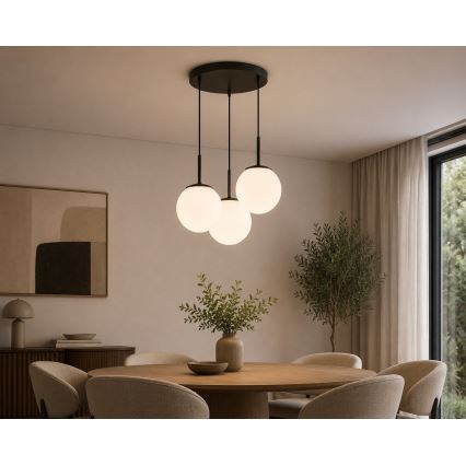 Brilagi - Luster na lanku MILO 3xE27/60W/230V čierny