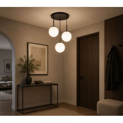 Brilagi - Luster na lanku MILO 3xE27/60W/230V čierny