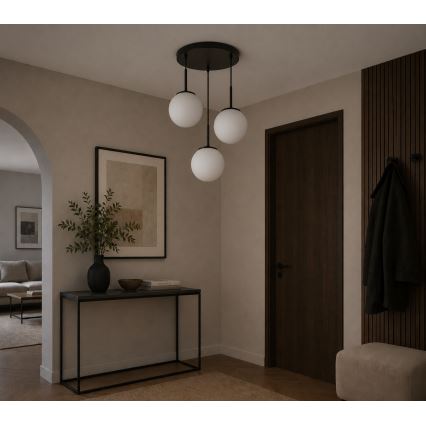 Brilagi - Luster na lanku MILO 3xE27/60W/230V čierny