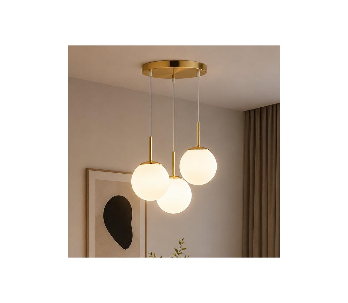Brilagi - Luster na lanku MILO 3xE27/60W/230V zlatý 62-004B
