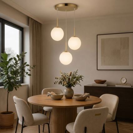 Brilagi - Luster na lanku MILO 3xE27/60W/230V zlatý