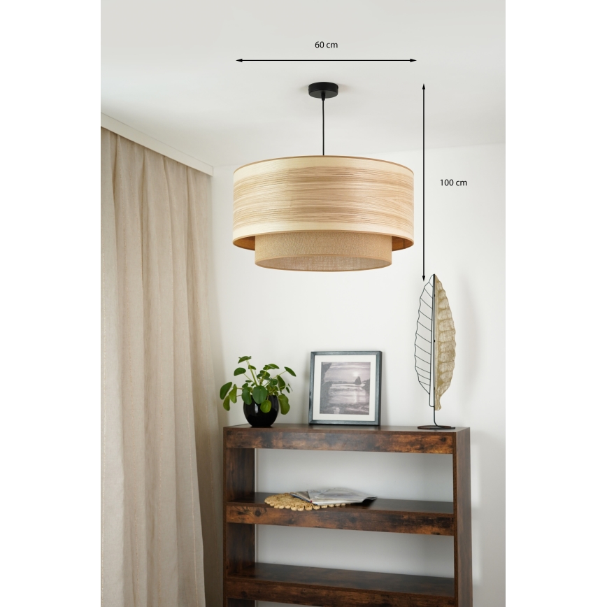 Brilagi - Luster na lanku MONTANA BOHO 1xE27/15W/230V pr. 60 cm hnedá/čierna