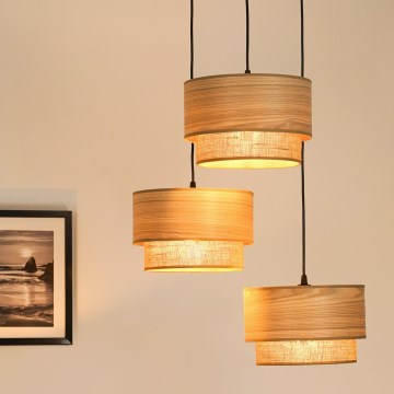 Brilagi - Luster na lanku MONTANA BOHO 3xE27/15W/230V hnedá/čierna