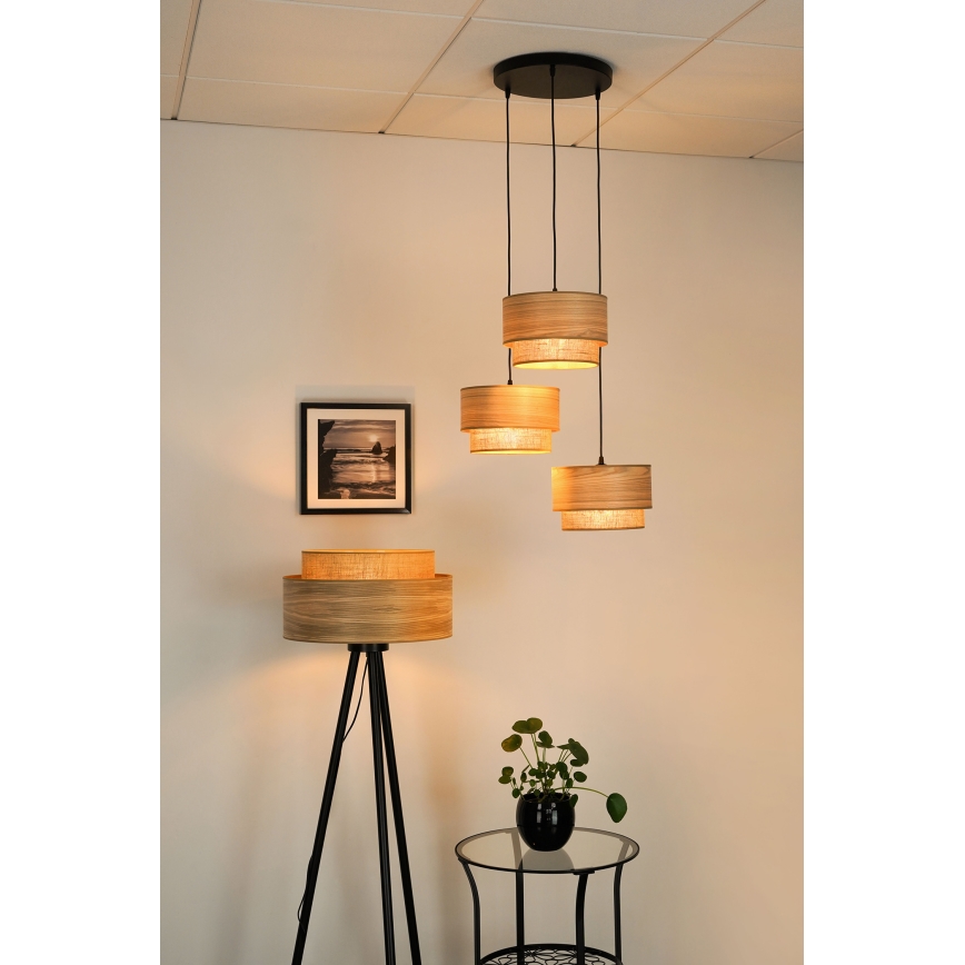Brilagi - Luster na lanku MONTANA BOHO 3xE27/15W/230V hnedá/čierna