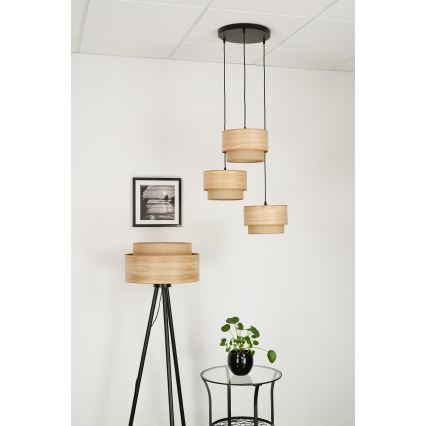 Brilagi - Luster na lanku MONTANA BOHO 3xE27/15W/230V hnedá/čierna