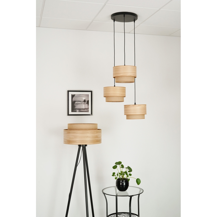 Brilagi - Luster na lanku MONTANA BOHO 3xE27/15W/230V hnedá/čierna