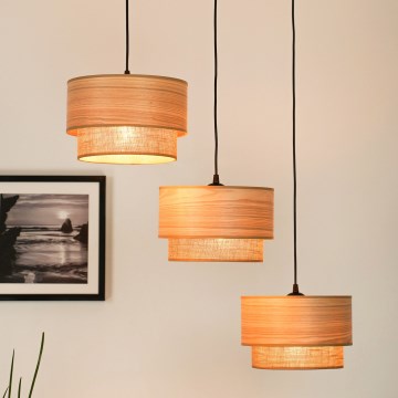 Brilagi - Luster na lanku MONTANA BOHO 3xE27/15W/230V hnedá/čierna