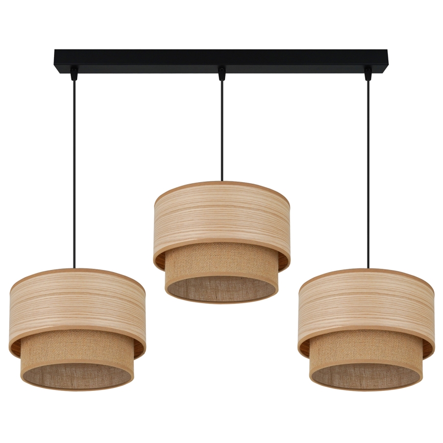 Brilagi - Luster na lanku MONTANA BOHO 3xE27/15W/230V hnedá/čierna