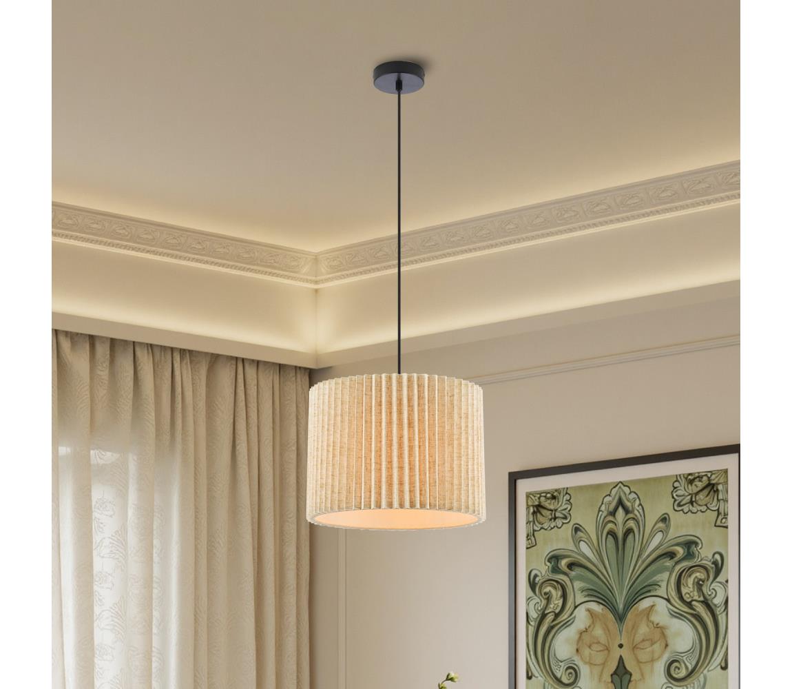 Brilagi - Luster na lanku NORDIC WAVE 1xE27/15W/230V pr. 32 cm ľan/čierna BRI389