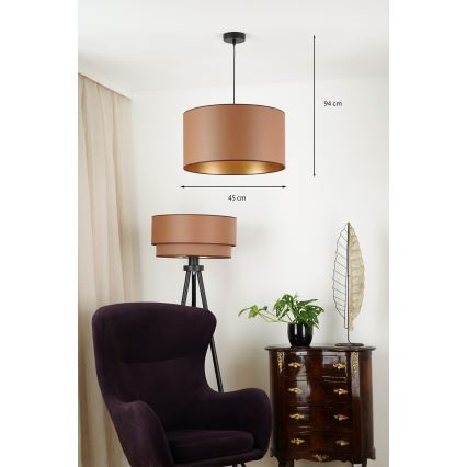 Brilagi - Luster na lanku OREGON ROLLER VEGE 1xE27/15W/230V pr. 45 cm hnedá