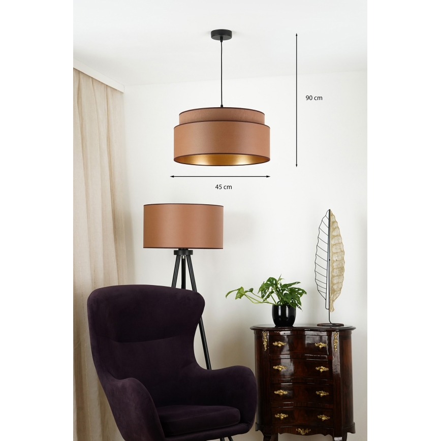 Brilagi - Luster na lanku OREGON VEGE 1xE27/15W/230V pr. 45 cm hnedá