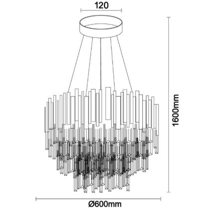 Brilagi - Luster na lanku PLAZA 9xE14/40W/230V