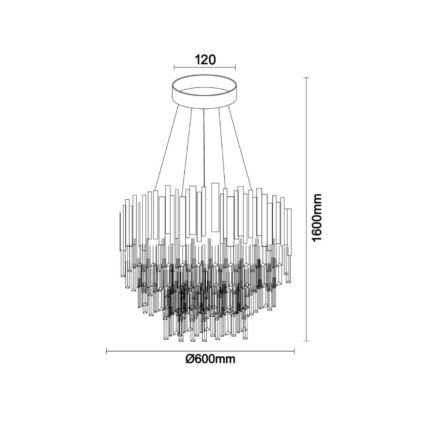 Brilagi - Luster na lanku PLAZA 9xE14/40W/230V