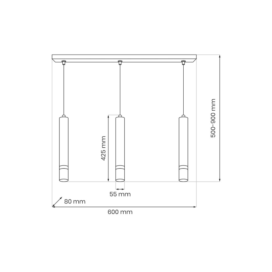 Brilagi - Luster na lanku POKER 3xGU10/25W/230V béžová/zlatá