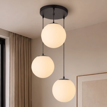 BRILAGI - Luster na lanku POLOS 3xE27/40W/230V, priemer 42 cm, čierna