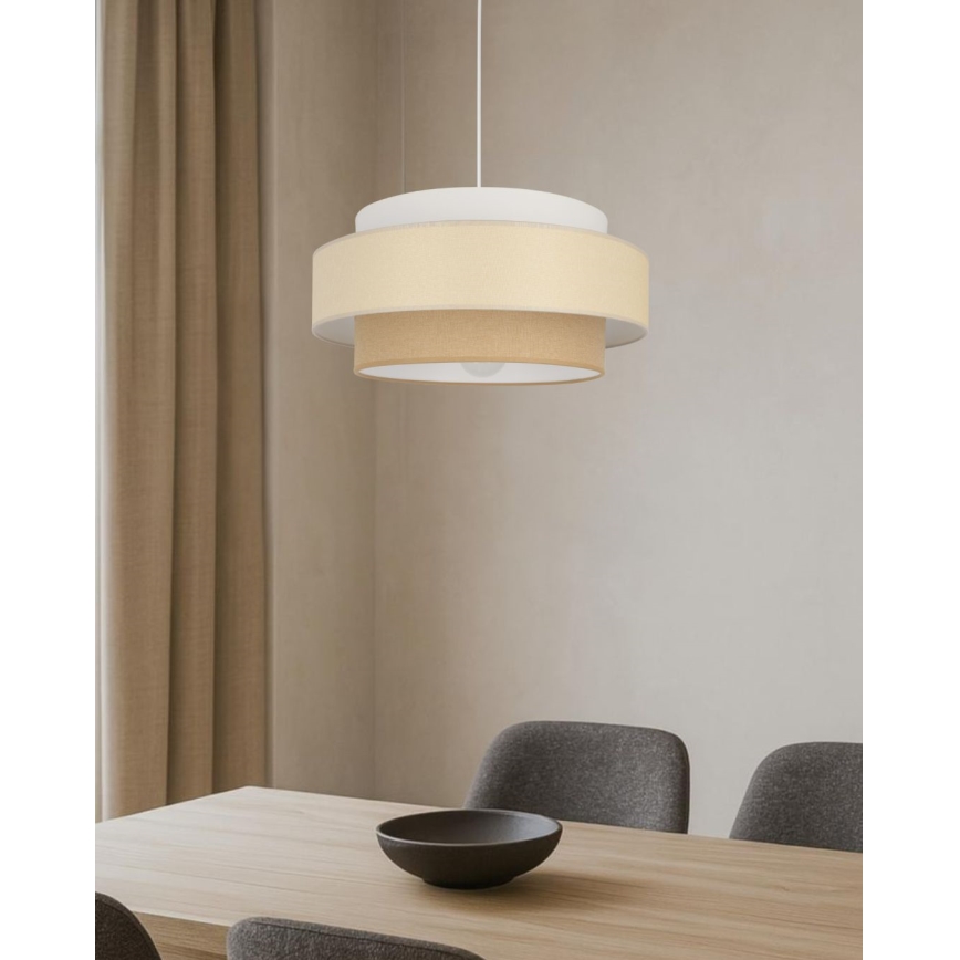 Brilagi - Luster na lanku RESNA 1xE27/60W/230V priemer 40 cm krémová/béžová