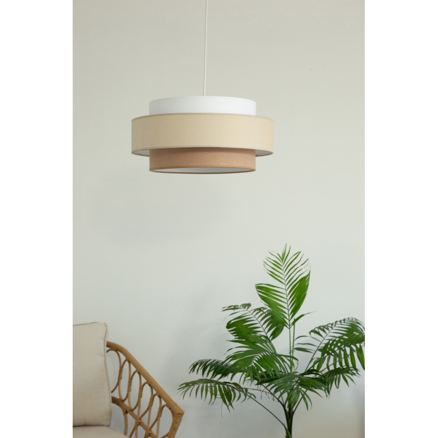 Brilagi - Luster na lanku RESNA 1xE27/60W/230V priemer 40 cm krémová/béžová
