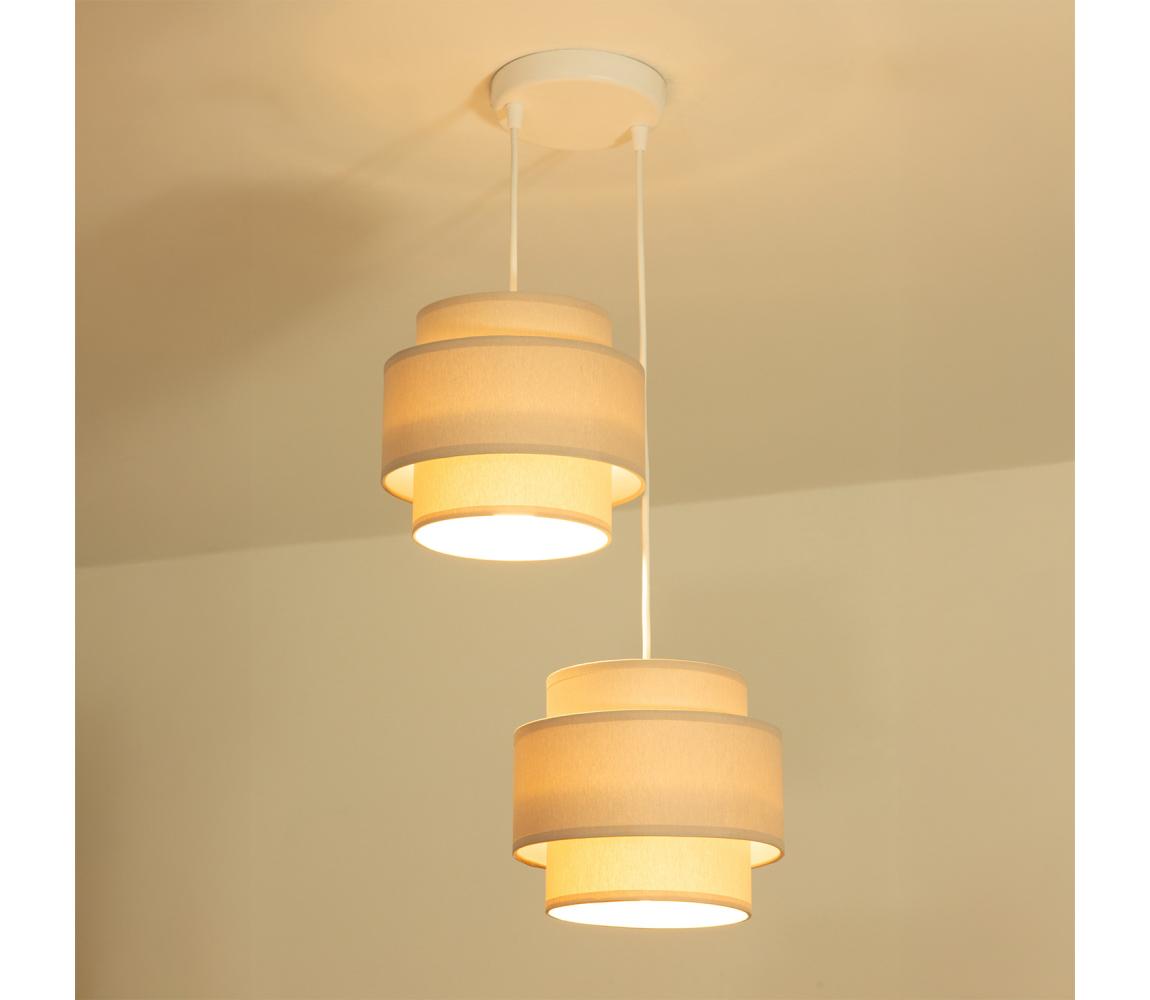 Brilagi - Luster na lanku RESNA 2xE27/60W/230V pr. 30 cm béžový H0367