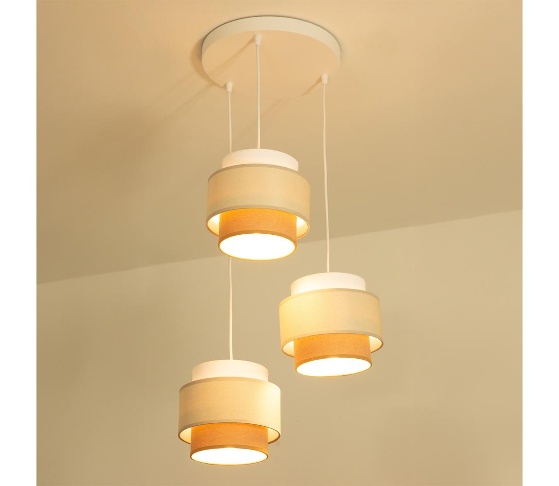 Brilagi - Luster na lanku RESNA 3xE27/60W/230V priemer 45 cm krémový/béžový H0398