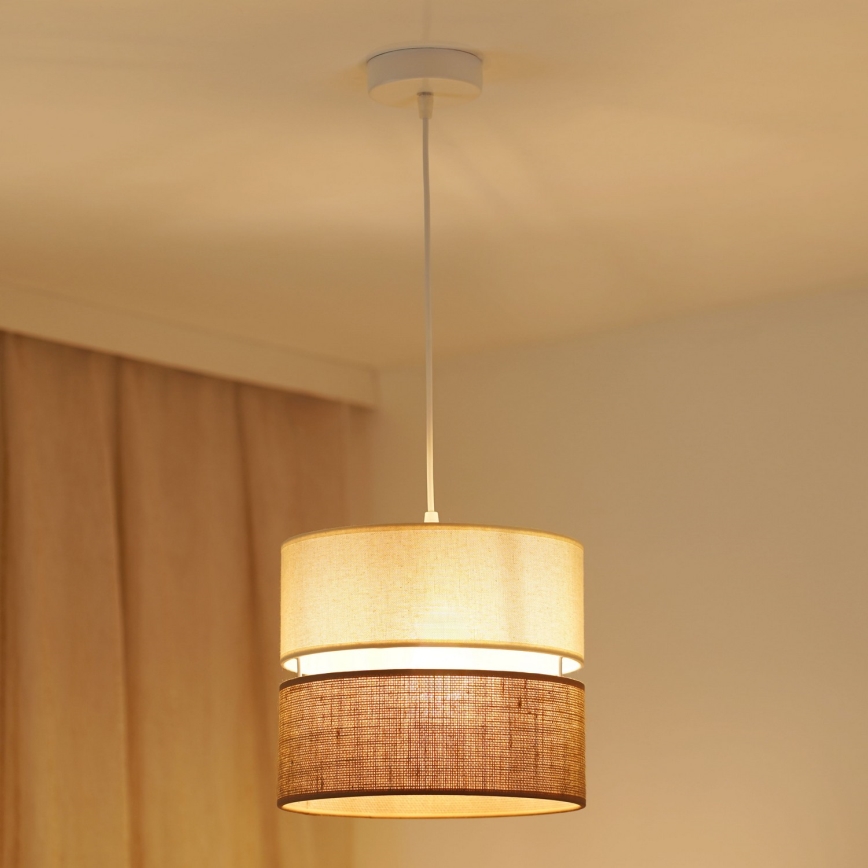 Brilagi - Luster na lanku ROYAL YUTE 1xE27/15W/230V pr. 25 cm béžová/krémová