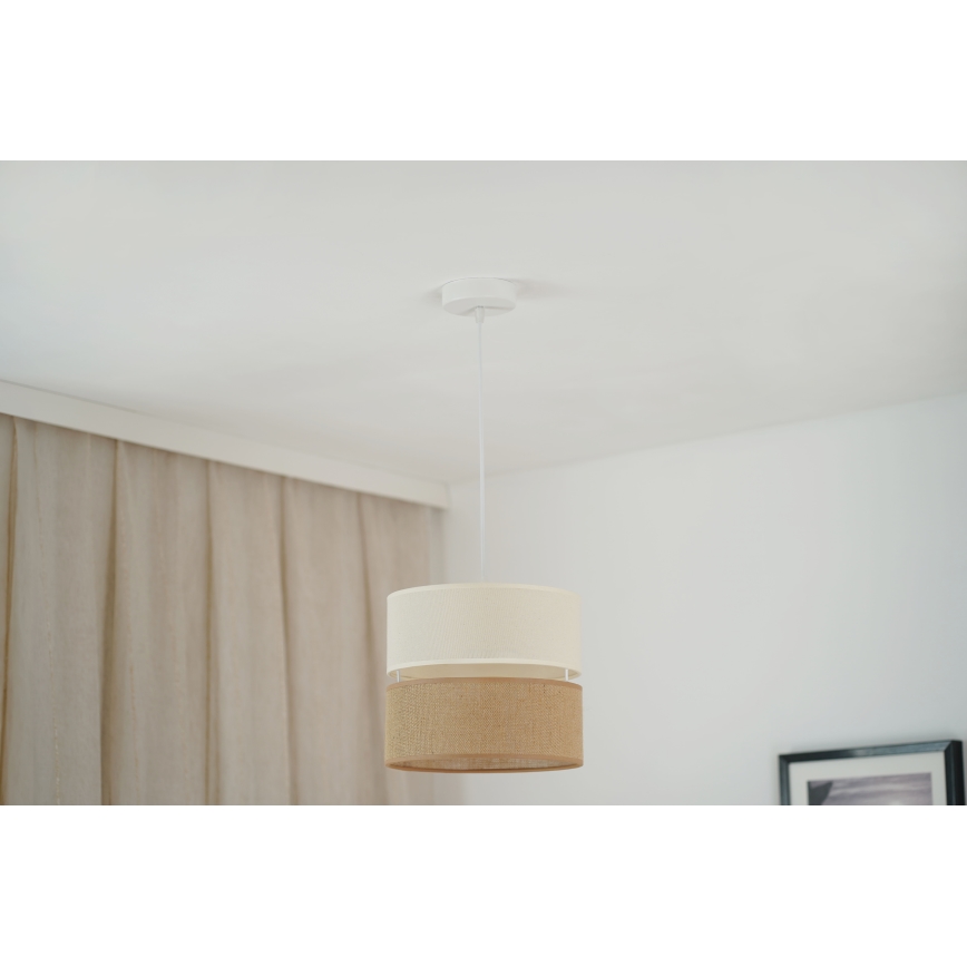 Brilagi - Luster na lanku ROYAL YUTE 1xE27/15W/230V pr. 25 cm béžová/krémová
