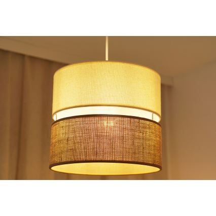 Brilagi - Luster na lanku ROYAL YUTE 1xE27/15W/230V pr. 25 cm béžová/krémová