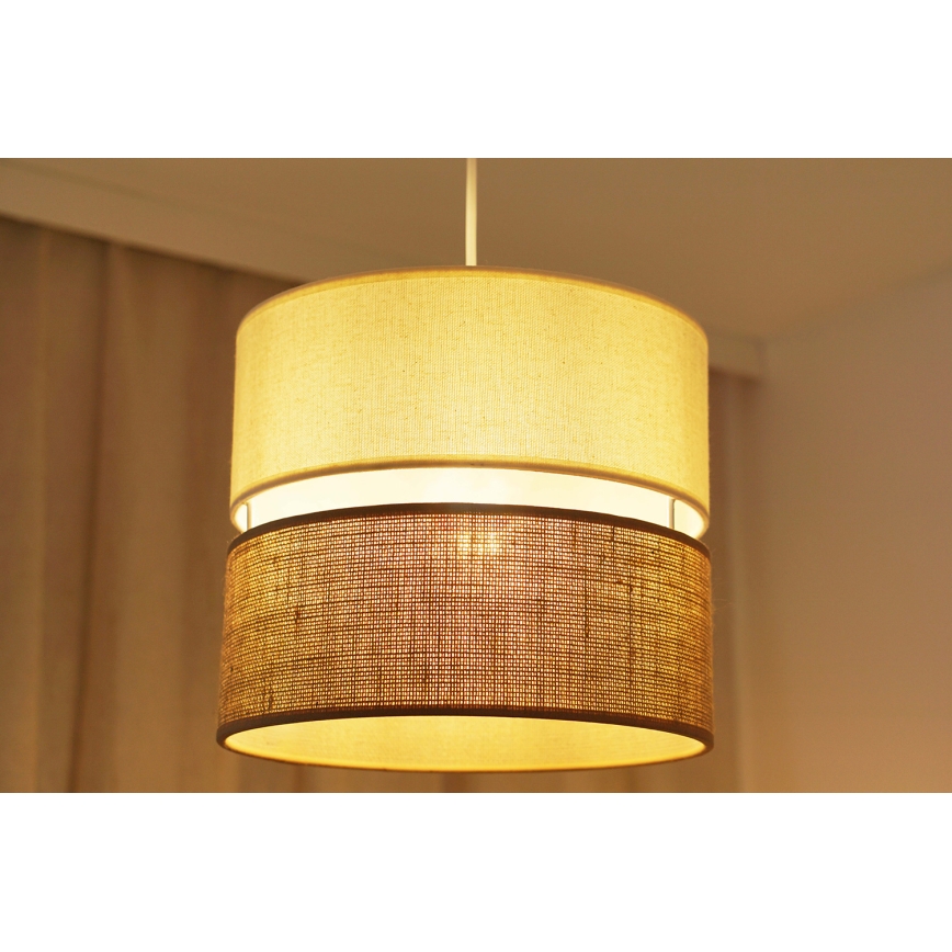 Brilagi - Luster na lanku ROYAL YUTE 1xE27/15W/230V pr. 25 cm béžová/krémová