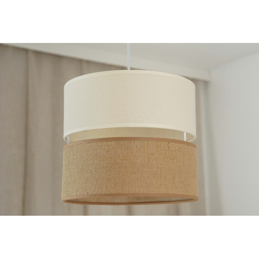 Brilagi - Luster na lanku ROYAL YUTE 1xE27/15W/230V pr. 25 cm béžová/krémová