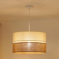 BRILAGI - Luster na lanku ROYAL YUTE 1xE27/15W/230V pr. 40 cm béžová/krémová