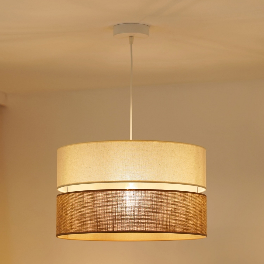 Brilagi - Luster na lanku ROYAL YUTE 1xE27/15W/230V pr. 40 cm béžová/krémová