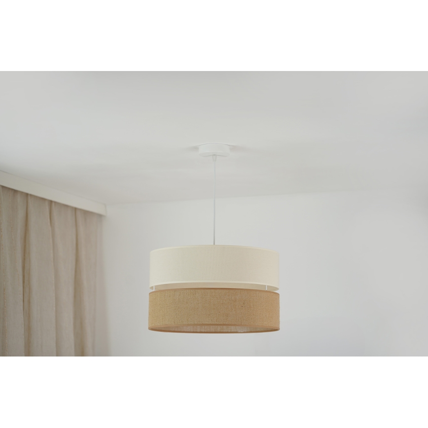 Brilagi - Luster na lanku ROYAL YUTE 1xE27/15W/230V pr. 40 cm béžová/krémová