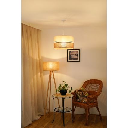 Brilagi - Luster na lanku ROYAL YUTE 1xE27/15W/230V pr. 40 cm béžová/krémová