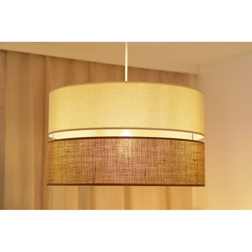 Brilagi - Luster na lanku ROYAL YUTE 1xE27/15W/230V pr. 40 cm béžová/krémová