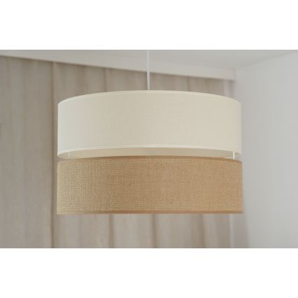 Brilagi - Luster na lanku ROYAL YUTE 1xE27/15W/230V pr. 40 cm béžová/krémová