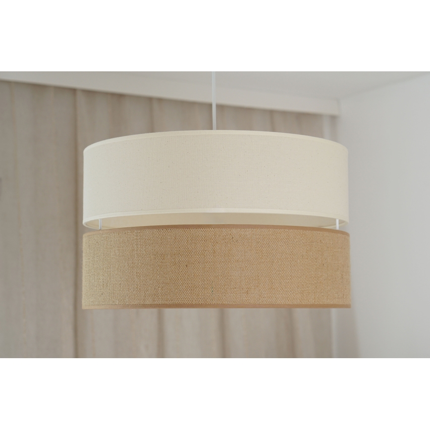 Brilagi - Luster na lanku ROYAL YUTE 1xE27/15W/230V pr. 40 cm béžová/krémová