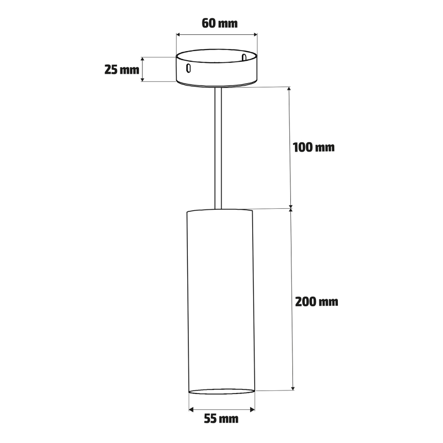 Brilagi - Luster na lanku SELE 1xGU10/30W/230V čierna