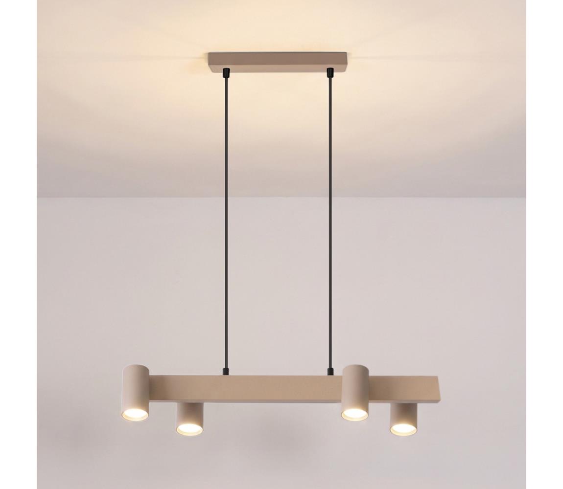 Brilagi - Luster na lanku SELE 4xGU10/30W/230V béžový WO-SELEP-A05-BEI-OEM