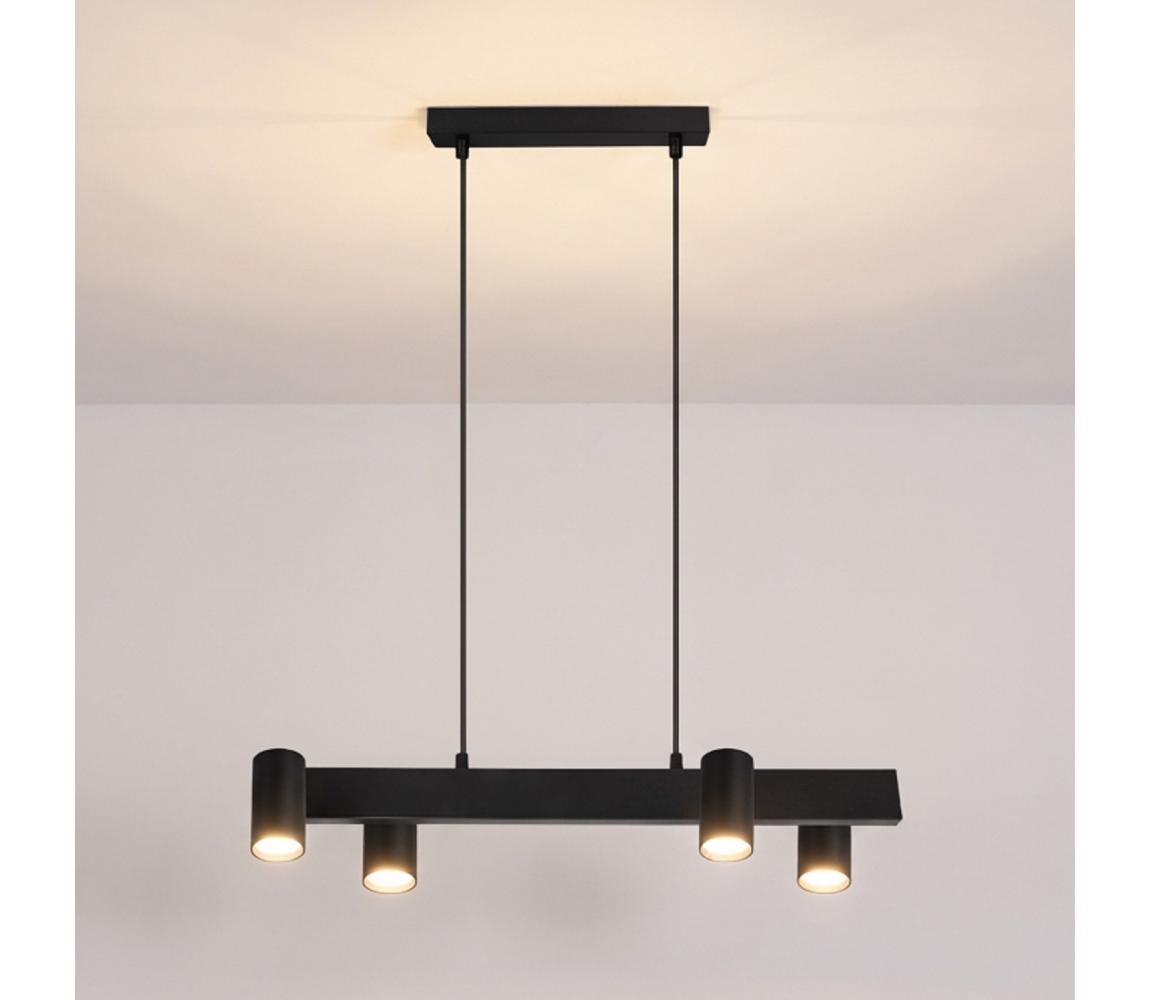 Brilagi - Luster na lanku SELE 4xGU10/30W/230V čierna WO-SELEP-A01-BLK-OEM